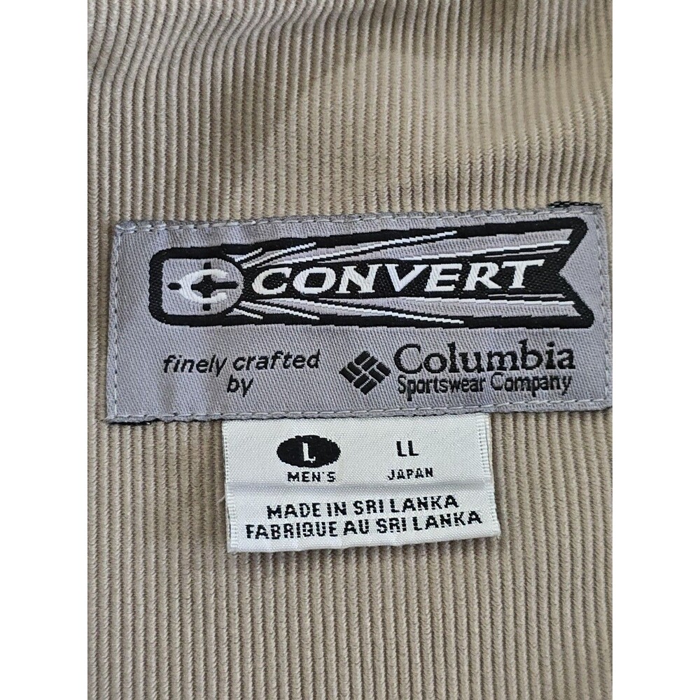 Vintage Convert By Columbia Quilted Vest Mens Large Beige Y2K Gorpcore Techwear - Picture 10 of 11